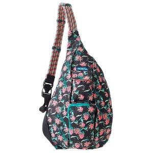 Kavu Rope Sling Bag Shooting Sparklers Black Purse Outdoor Hiking Blue